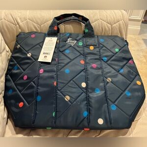 NWT Lug Dory XL in Multi dots Navy